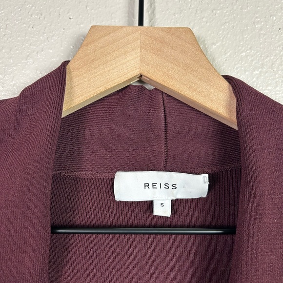 Reiss | Luisa Tailored Wrap Dress Berry - Picture 5 of 7